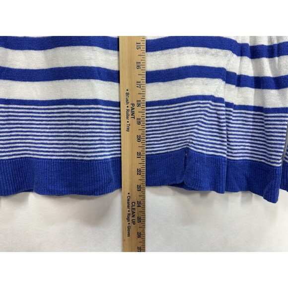 Lilly Pulitzer Camilla 100% Linen Top Size Small Blue Stripe Boatneck Sweater - Picture 10 of 11